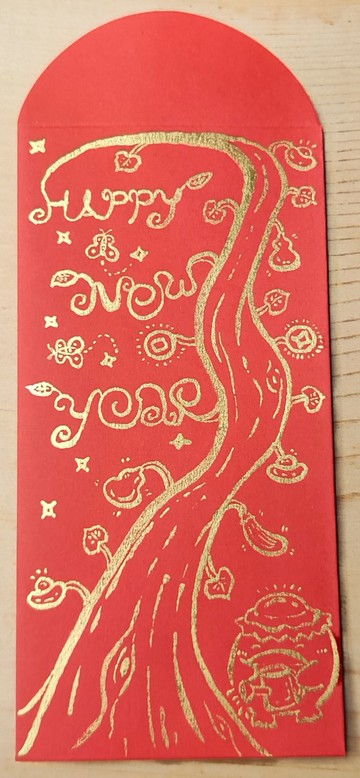 紅包袋/紅包 純手繪金色紅包袋-河包君