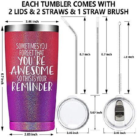 Unique Birthday Gifts for Women Tumbler Pack,Inspirational Present Idea Gift for Mom,Friend,Coworker,Stainless Mug with Sayings-Sometimes You forget