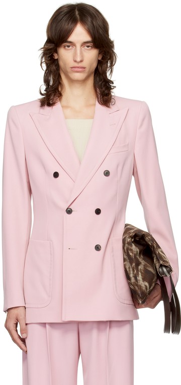 Dries Van Noten 粉色 Tight Fit 西装外套