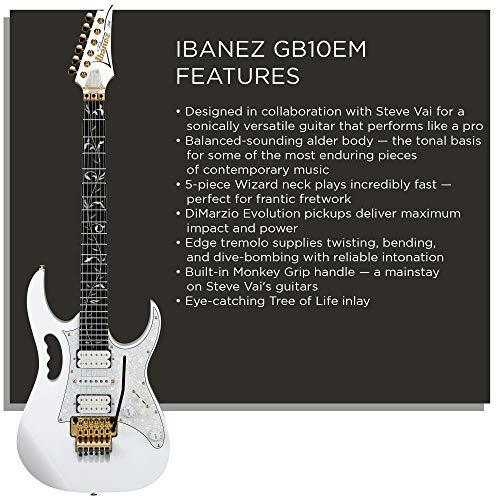 Ibanez Steve Vai Signature 6弦エレクトリックギターバッグ付(右利き、ホワイト)