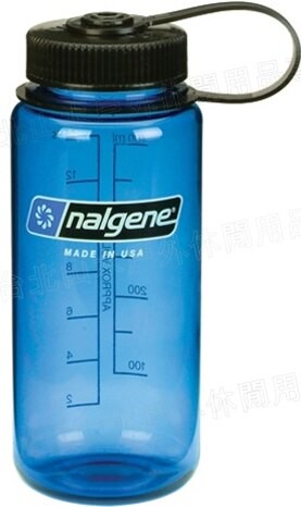 Nalgene 寬嘴水壺/運動水瓶/寬口瓶 Tritan 500cc 美國製 2020-1816 灰藍色