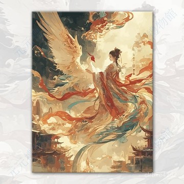 💕【有框】5D鑽石貼畫 diy鑽石畫 貼鑽畫 鑽石畫 鑽石貼 新款鑽石畫 滿鑽 方鑽 鳳凰於飛高難度 大號帶框 有框免裱