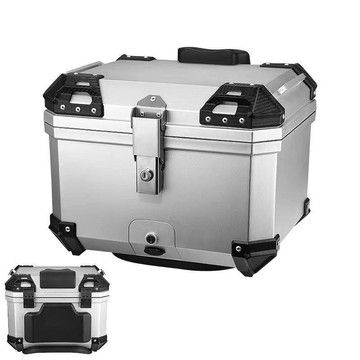 免運 特惠/工廠直銷 車筐 自行車車筐 機車車筐  摩托車防鋁合金尾箱大容量后備箱踏板車電動車外賣箱大號通用尾箱全館折扣 特價出 可開發票 m5421