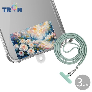 TRON 三星 A35油畫玫瑰花防摔 手機 掛繩 手機殼