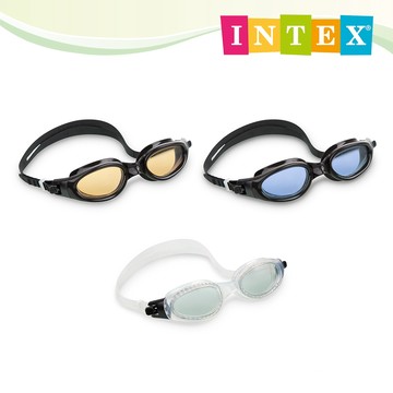 【INTEX】運動大師矽膠泳鏡/蛙鏡-適14歲+以上成人 桔色/白色/藍色15180031/6/5(55692)