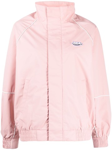 CHOCOOLATE - logo-patch zip-up jacket - women - Polyester - XS - Pink