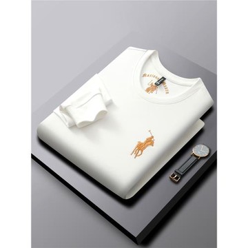 純棉Polo衫衛衣外套男春秋季冬款加絨加厚男士長袖t恤打底衫上衣