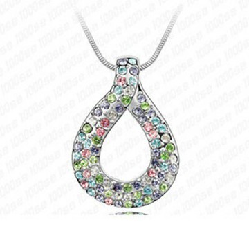 現貨+預購 925純銀項鍊鑲鑽吊墜-奢華閃耀典雅氣質母親節情人節生日禮物女飾品銀飾5色73aj247【獨家進口】【米蘭精品】