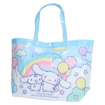 小禮堂 Sanrio 三麗鷗 大耳狗 PVC防水海灘袋 (藍氣球款)