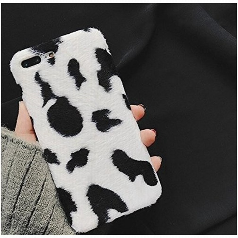 Iphone6s Plus ケース 可愛い 乳牛柄 もこもこ Cow Pattern Tpu 保護ケース 贅沢 女性 誕生日 プレゼント ホルスタイン柄 白黒 秋冬 おしゃれ ソフトケース 通販 Lineポイント最大get Lineショッピング