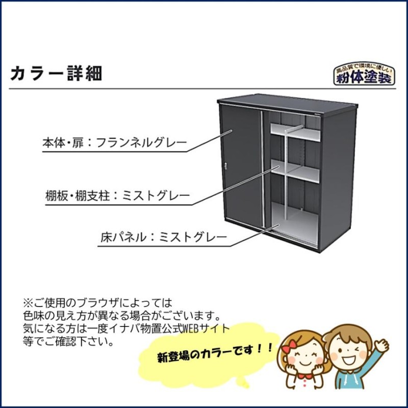 イナバ物置 シンプリー 収納庫 MJX-199EF 全面棚タイプ フランネルグレー 【東海地区限定販売】愛知県・岐阜県・三重県 |  LINEブランドカタログ