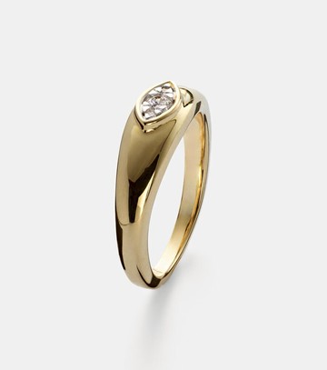 Stone and Strand Muse 10kt gold ring with diamonds