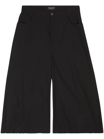Balenciaga - wide-leg shorts - women - Spandex/Elastane/Cupro - 38 - Black