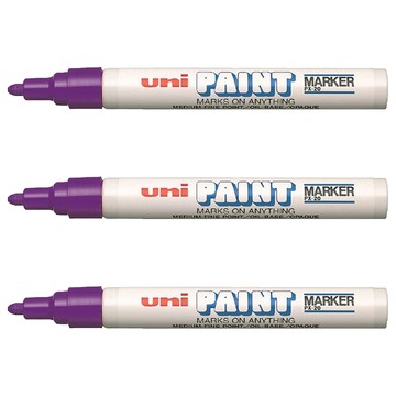 Uni 三菱 中字油漆筆 px-20 紫色  1色  3入