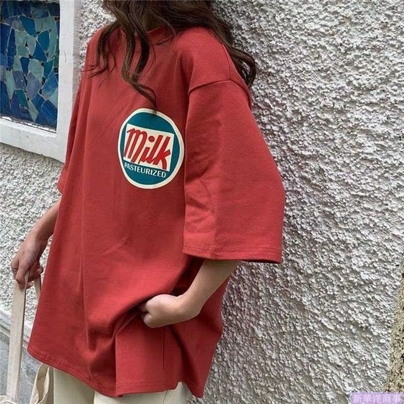 Tシャツ レディース 半袖 夏 ゆるい トップス 韓国ファッション 原宿系 Bf風 ヒップホップ ダンス ストリート風 カジュアル カップル服 通販 Lineポイント最大0 5 Get Lineショッピング