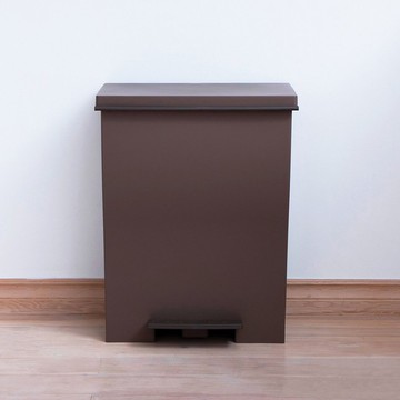 日本岩谷Iwatani kcud 日製曲線寬型腳踏垃圾桶(附輪)-39L