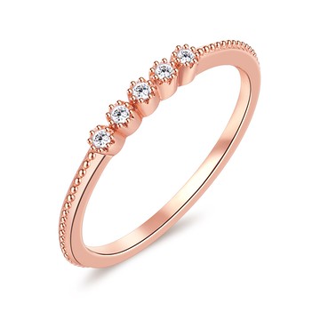 AchiCat．925純銀戒指．浪漫樂章．戒指．線戒．淑女尾戒．防小人戒指．生日禮物．AS8038