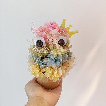 法式香頌1號浪漫紫盆栽桌花|結婚捧花永生乾燥花畢業謝師禮物生日