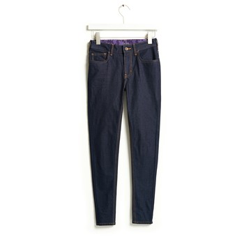 SOMETHING｜女裝｜針織提臀內襯窄管丹寧直筒褲