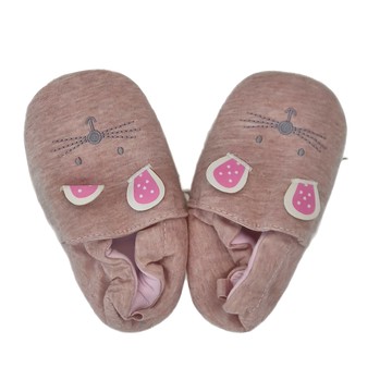 歐美手工防滑嬰兒學步鞋  粉貓咪  16cm