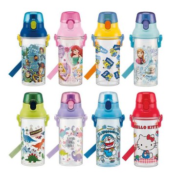 日本進口skater斯凱達卡通可愛兒童寶寶透明冷水壺480ml直飲水杯