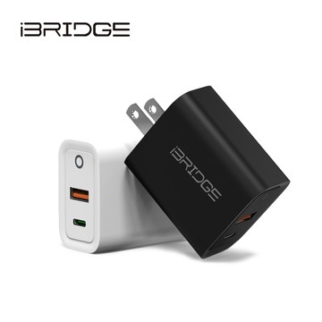iBRIDGE PD30W雙孔快速充電器 - 黑