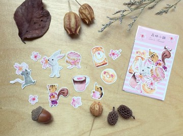 Zoe's forest 櫻花粉紅貼紙