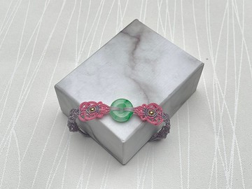 221202 Macrame 南美蠟線 玉 手鍊