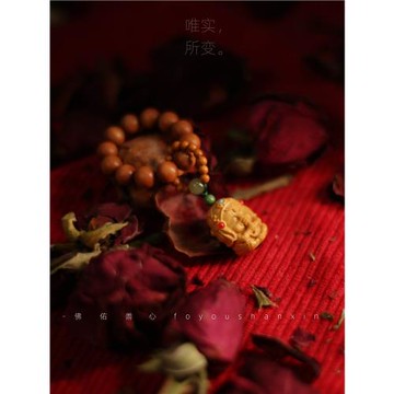 佛佑善心天然老山檀香手捻繞指柔高端指尖文玩檀木小手串靜心念珠