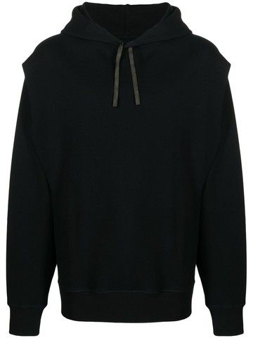 ACRONYM - drawstring hooded sweatshirt - men - Cotton - XL - Black