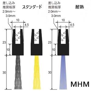 バーテック 防虫・防塵ブラシ バーカットフレックスシステム MHSタイプ スタンダード MHS 黒 5m 5M BF8-MHS