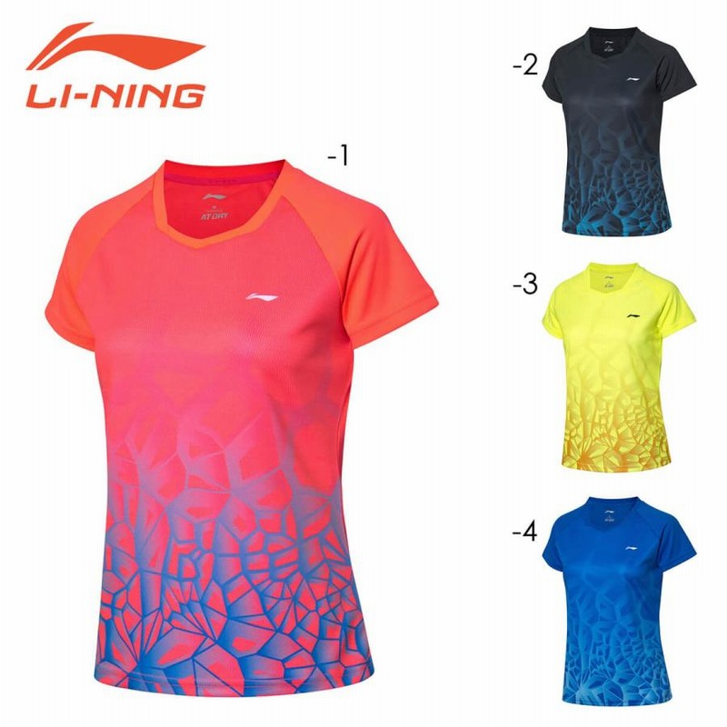 Li Ning メンズバドミントンシャツ - クイックドライスポーツトップ