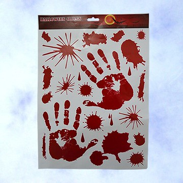 血手印靜電貼紙，萬聖節/玻璃貼/佈置/裝飾/擺飾/會場佈置/表演/壁貼/牆面/店面裝飾/果凍貼，X射線【W274998】