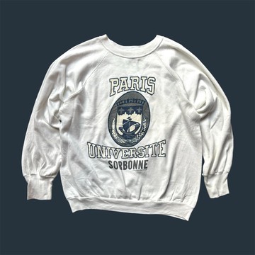 美國古著巴黎大學T sweatshirt