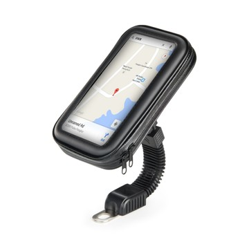 E-books 防潑水收納包機車導航手機支架 N67  適用6.5吋以下手機  360度旋轉  Black