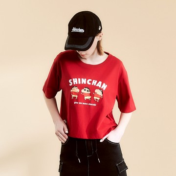 CACO-小新涼感短版上衣-女【J2SC038】