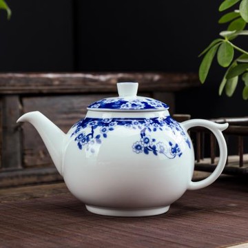 超大號陶瓷茶壺單壺900ML大容量復古老式家用茶壺飯店茶樓涼水壺