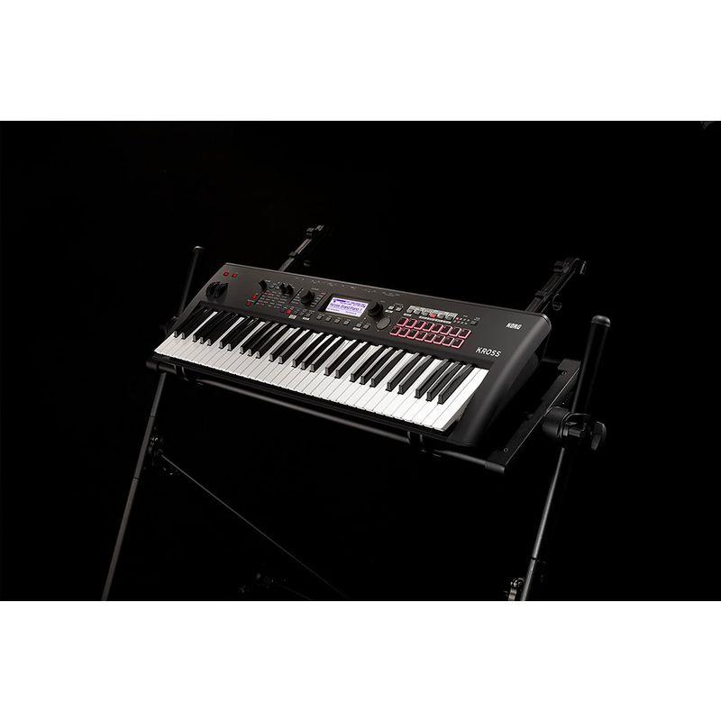 KORG キーボード シンセサイザー KROSS2 クロス 61鍵 スーパーマットブラック ファーストシンセに最適 音楽制作 ステージ ライ