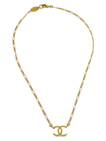 CHANEL Pre-Owned - 1992 CC pendant chain necklace - women - Gold Plated - One Size