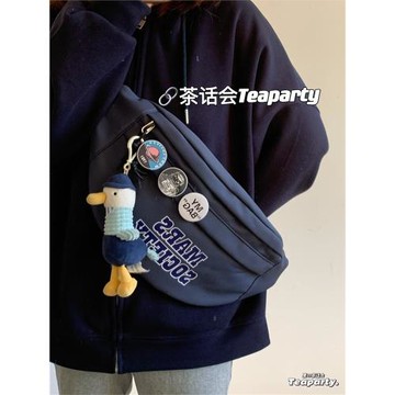 美式復古街頭潮流運動胸包男 韓版ins風休閑斜挎包日系百搭腰包女