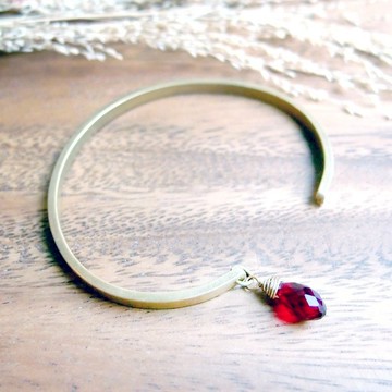 VIIART。宮燈。奧地利水晶黃銅半開手環 | 古風女手鐲漢服好氣色