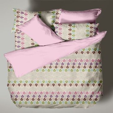 LAMINA 尋寶(粉) 雙人 100%純棉床包枕套三件組