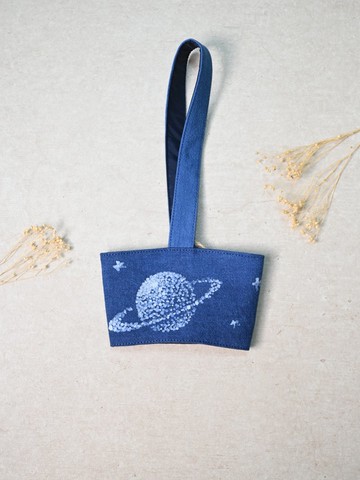 【記憶有限】藍染飲料提袋-星球系列