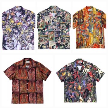 WACKO MARIA TIM LEHI 21SS 地獄少女荊棘壁畫不動明王夏威夷襯衫