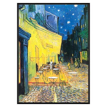 菠蘿選畫所 梵谷 夜晚的咖啡館露台II AVAR3408B  黑色  40 x 30cm
