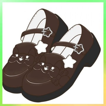 🔥臺灣出貨 莓莓兔原創【祈星可可兔】厚底圓頭小衆洛麗塔女鞋蝴蝶結JK邁適 限時特賣X315-2B