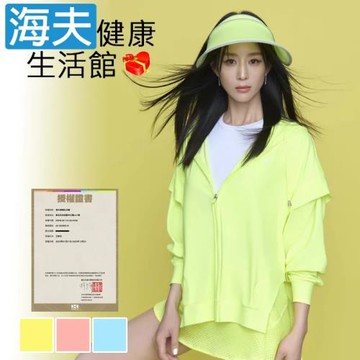 海夫健康生活館  HOII授權 后益 明星同款 拼接造型連帽外套 (黃光/藍光/紅光)