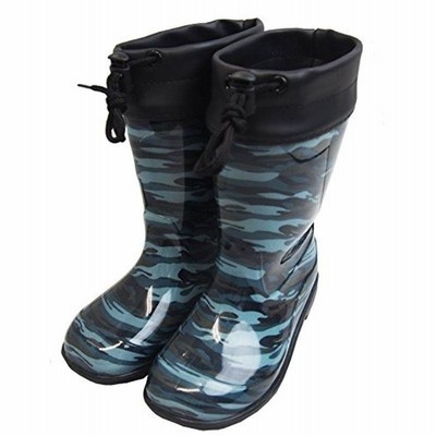 ALRCO,.LTD 男児 迷彩 レインシューズ 長靴 NAVY (ネイビー, 210)