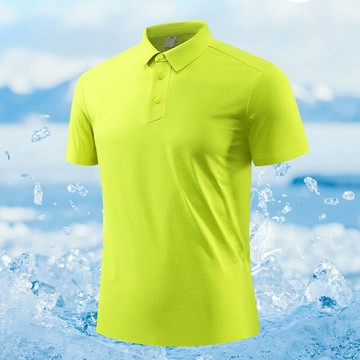 【台灣現貨 M-5XL大尺碼🔥】 冰絲POLO衫 翻領短袖 涼感透氣 夏季商務休閒 男生上衣 通勤首選 百搭必入