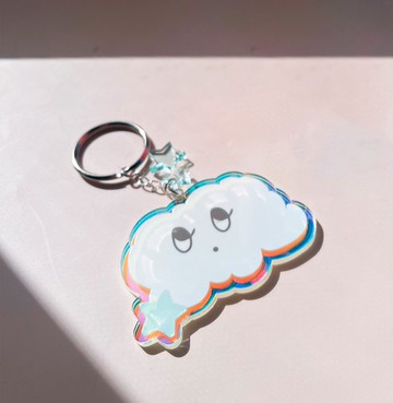 星星虹彩雲朵吊飾